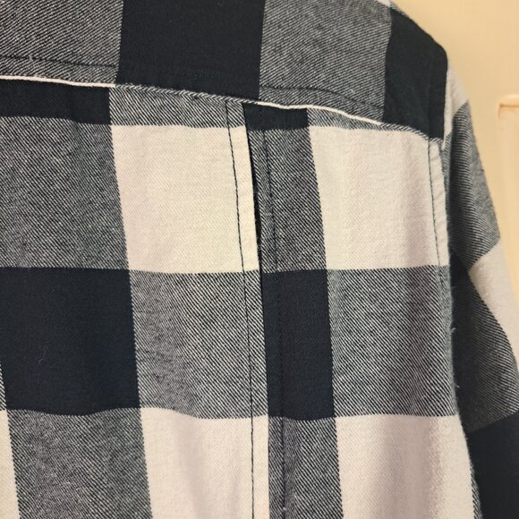 DULUTH Women's Buffalo Plaid Check Black Off White Flannel Cotton Shirt Sz XL - Picture 8 of 10